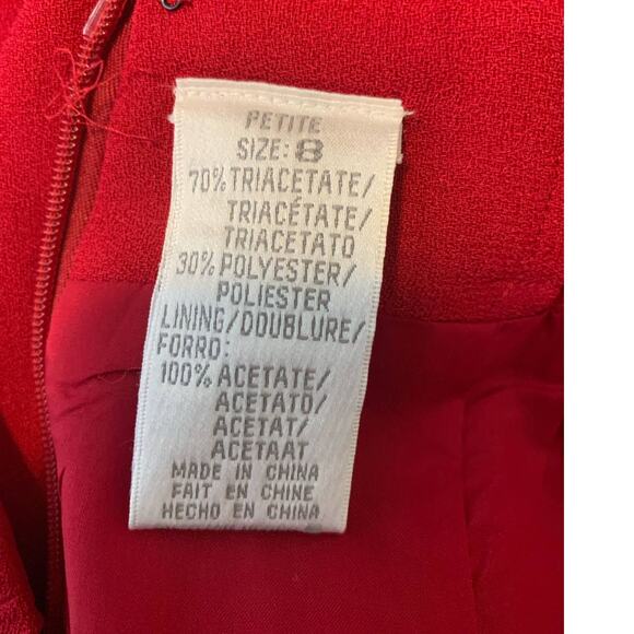 Liz Claiborne vintage red skirt and buttoned jacket suit set size 8 - Picture 4 of 12